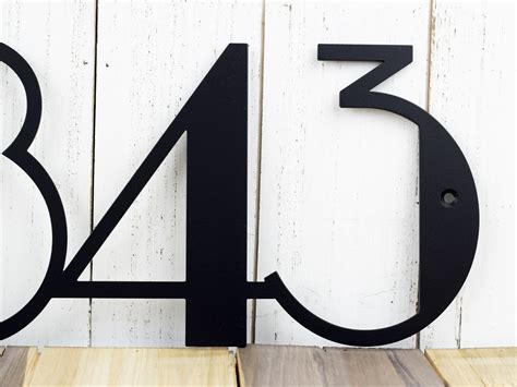 metal house numbers black|exterior house numbers black.